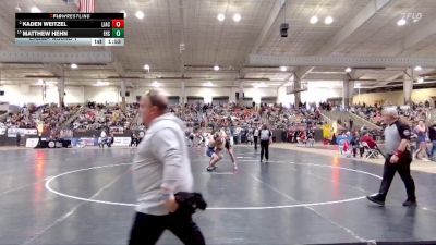 A 165 lbs Champ. Round 1 - Matthew Hehn, Elizabethton High School vs Kaden Weitzel, Livingston Academy