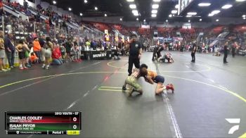 57 lbs Cons. Round 4 - Charles Cooley, Gobles Youth WC vs Isaiah Pryor, Comstock Park WC