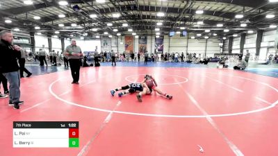 80 lbs 7th Place - Lucus Pai, NY vs Logan Barry, RI