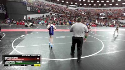 80 lbs Champ. Round 1 - Bryce Feran, Victory School Of Wrestling vs Leonardo Rigoni, Xavier/Aviators