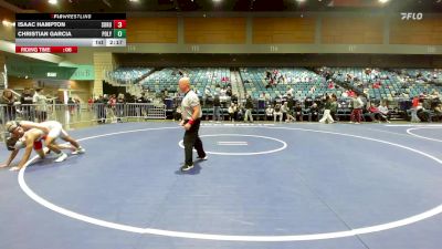 125 lbs Quarterfinal - Isaac Hampton, Southern Oregon vs Christian Garcia, Cal Poly