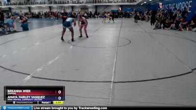 160 lbs Quarterfinal - Breanna Wier, Simpson vs Amaya Fairley Vasquez, Iowa Central Community College