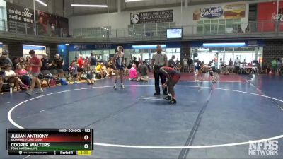 132 lbs Champ. Round 1 - Julian Anthony, Icon Wrestling Club vs Cooper Walters, POOL NATIONAL WC