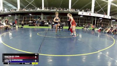 163 lbs Round 2 (8 Team) - Makynlee Cova, California vs Leolyn Karnowski, Kansas