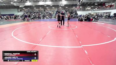 117 lbs Cons. Round 1 - Ashden Welty, Unattached Dakota Wesleyan vs Kendall Martin, Ottawa University