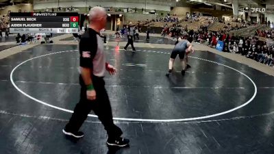 190 lbs Quarterfinals (8 Team) - Samuel Beck, Station Camp High School vs Aiden Flaugher, Millington Central High School