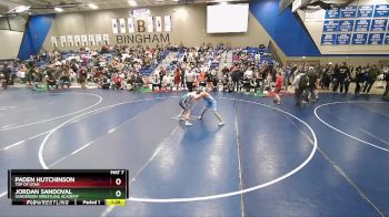 100 lbs Champ. Round 1 - Jordan Sandoval, Sanderson Wrestling Academy vs Paden Hutchinson, Top Of Utah