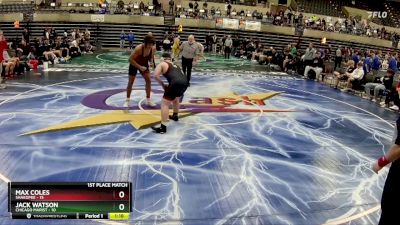 285 lbs Finals (8 Team) - Jack Watson, Chicago Marist vs Max Coles, Shakopee