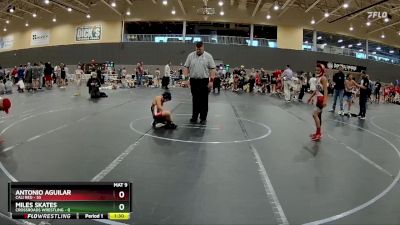 84 lbs Round 3 - Antonio Aguilar, Cali Red vs Miles Skates, Crossroads Wrestling