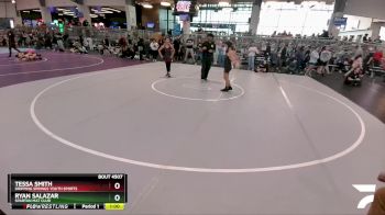 110 lbs Champ. Round 1 - Ryan Salazar, Spartan Mat Club vs Tessa Smith, Dripping Springs Youth Sports