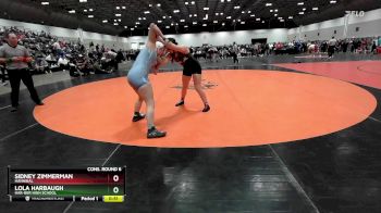 155 lbs Cons. Round 6 - Sidney Zimmerman, Hannibal vs Lola Harbaugh, Har-Ber High School