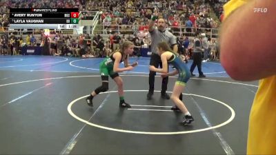 90 lbs Quarterfinal - Layla Vaughan, Anna Youth Wrestling vs Avery Runyon, Mechanicsburg