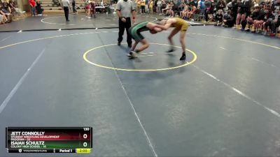 130 lbs Round 5: 12:00pm Sat. - Isaiah Schultz, Colony High School vs Jett Connolly, Student Wrestling Development Program