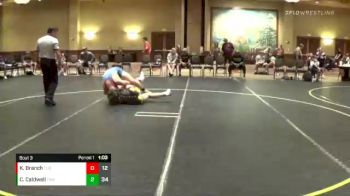 155 lbs Round 2 (4 Team) - Caleb Caldwell, Terminator Wrestling Academy vs Kieler Branch, The Untouchables Black