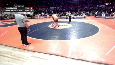 2A 285 lbs Semifinal - Jose Del Toro, East Peoria vs Anthony Sebastian, Elmhurst (IC Catholic)