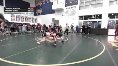 132 lbs Champ. Round 3 - Santos Montoya, Oak Hills vs Robert Garcia, Servite