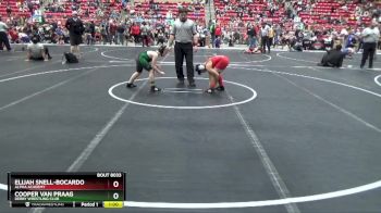 95 lbs Round 1 - Elijah Snell-Bocardo, Alpha Academy vs Cooper Van Praag, Derby Wrestling Club