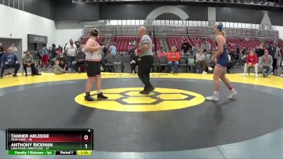 209 lbs Quarterfinals (8 Team) - Anthony Rickman, LAW/Crass Wrestling vs Tanner Arledge, Team Ohio