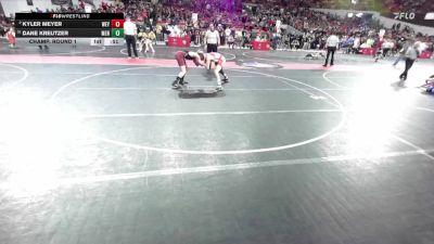 120 lbs Champ. Round 1 - Dane Kreutzer, Menomonie vs Kyler Meyer, Weyauwega-Fremont