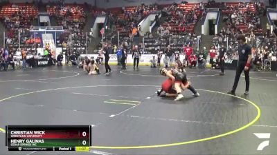 95 lbs Quarterfinal - Christian Wick, Wrestling University vs Henry Galinas, Cedar Springs WC