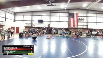 62 lbs Cons. Round 2 - Blake Williams, Olympus-Skyline vs Colby Weight, Elite Wrestling