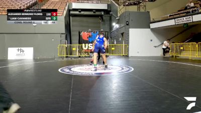 Cadet Boys Upper - 215 lbs Cons. Round 4 - Liam Cavaness, Ramona Dawg Pound Wrestling Club vs Alexander Bermudez Flores, San Juan High School Wrestling