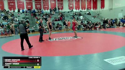 190 lbs Cons. Round 4 - Tommy Weber, Hayden vs Henry Dismuke, Steamboat Springs