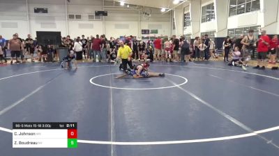 96-S Mats 15-18 3:00pm lbs Consi Of 16 #1 - Christian Johnson, WV vs Zach Boudreau, NY