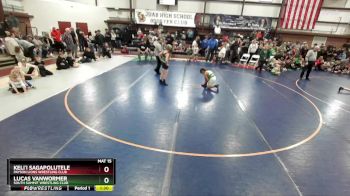 91 lbs Quarterfinal - Lucas VanWormer, South Summit Wrestling Club vs Keli`i Sagapolutele, Payson Lions Wrestling Club