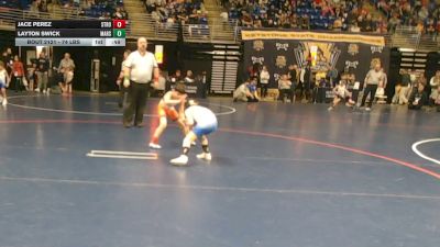 74 lbs Round Of 32 - Jace Perez, Stroudsburg vs Layton Swick, Mars
