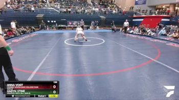 138 lbs 1st Place Match - Anna Vogt, Conroe Woodlands College Park (Girls) vs Hadyn Stine, Prosper Rock Hill (Girls)