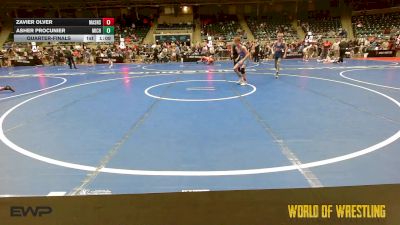 95 lbs Quarterfinal - Zavier Olver, Mat Assassins vs Asher Procunier, Michigan Premier Wrestling Club