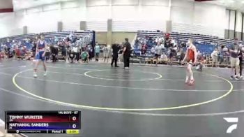 87 lbs Champ. Round 1 - Tommy Wurster, OH vs Nathanial Sanders, IN