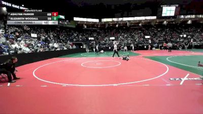 54 lbs Cons. Round 1 - Ashlynn Parker, NRW2 vs Elizabeth Woodall, Unattached