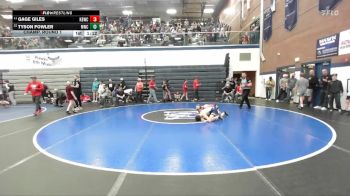 102 lbs Champ. Round 1 - Gage Giles, Kimberly Bulldog Wrestling Club vs Tyson Fowler, Middleton Wrestling Club