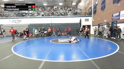 102 lbs Champ. Round 1 - Gage Giles, Kimberly Bulldog Wrestling Club vs Tyson Fowler, Middleton Wrestling Club