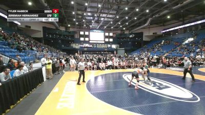 157 lbs Quarterfinals (8 Team) - Tyler Habeck, Barrington vs Jeremiah Hernandez, Oak Park (O.P.-River Forest)