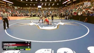 6A - 132 lbs Cons. Round 3 - Ethan Jenkinson, Shawnee Mission East vs Logan Meinheit, Blue Valley West