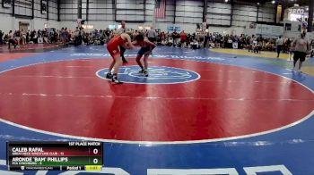 132 lbs Finals (2 Team) - Caleb Rafal, GREAT NECK WRESTLING CLUB vs Aronde `Bam` Phillips, FCA LYNCHBURG