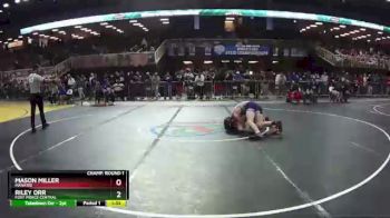 3A 170 lbs Champ. Round 1 - MASON MILLER, Manatee vs Riley Orr, Fort Pierce Central