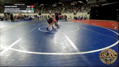 65 lbs Round Of 16 - Safari Castor, Woodward Youth Wrestling vs Manhattan Kurtz, SlyFox Wrestling Academy