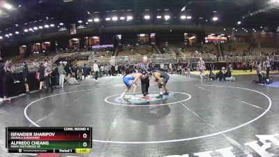 132 lbs Cons. Round 4 - Alfredo Cheang, Miami Southridge Hs vs Isfandier Sharipov, Osceola (Kissimmee)