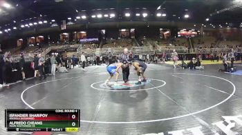 132 lbs Cons. Round 4 - Alfredo Cheang, Miami Southridge Hs vs Isfandier Sharipov, Osceola (Kissimmee)