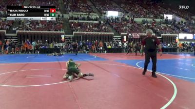 77 lbs Cons. Round 2 - Liam Baird, Stillwater Gladiators vs Isaac Haddix, Thermopolis Wrestling Club