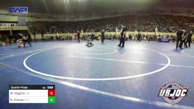 73 lbs Quarterfinal - Wyatt Higgins, Liberty Warrior Wrestling Club vs Noah Chavez, Standfast