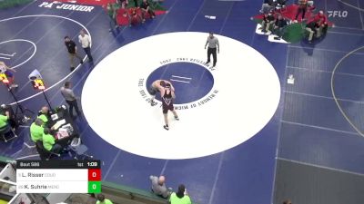 252 lbs Round Of 32 - Lucas Risser, Coudersport vs Kyle Suhrie, Mercer