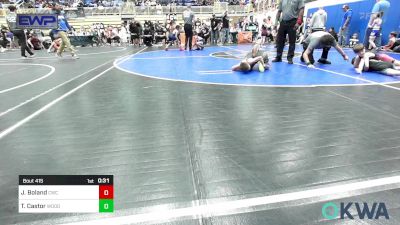 61 lbs Quarterfinal - Jett Boland, Cowboy Wrestling Club vs Treble Castor, Woodward Youth Wrestling