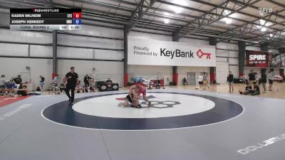 74 kg Cons. Round 3 - Kaden Milheim, Eagle Training Center vs Joseph Kennedy, Hawkeye Wrestling Club
