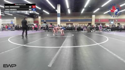 110 lbs Quarterfinal - Mira Hernandez, ONE Wrestling Academy vs Laila Abarca, Best Trained Wrestling