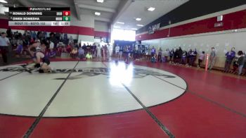 Boys 152 lbs Champ. Round 1 - Ronald Downing, Shasta Boys vs Owen Romesha, Modoc Boys